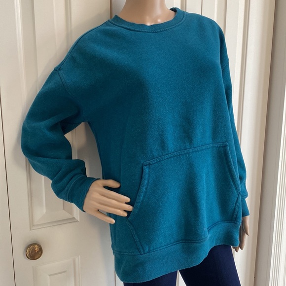 Danskin Womens XL Blue Teal Sweatshirt with Front Pocket Pullover. So cozy. - Picture 2 of 12